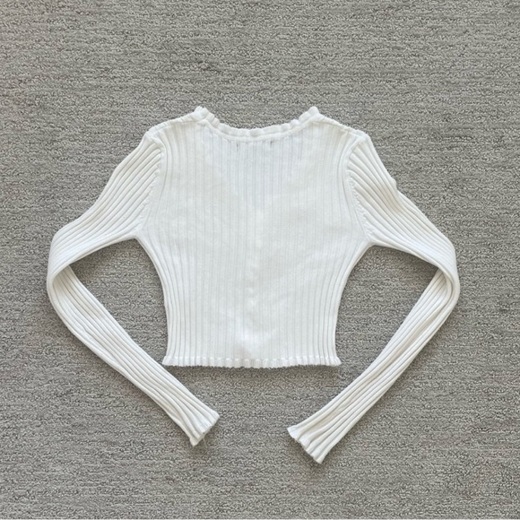 Women’s Bundle Coord Set NWT Blouse Top Floral Ruffle Crop Fall Coquette Lace - Picture 6 of 7